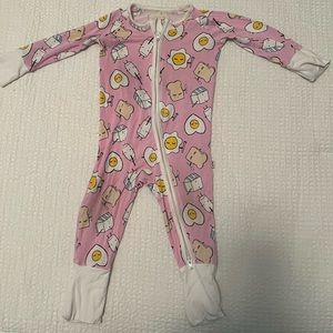 Little Sleepiest pink breakfast buddies bamboo zippy